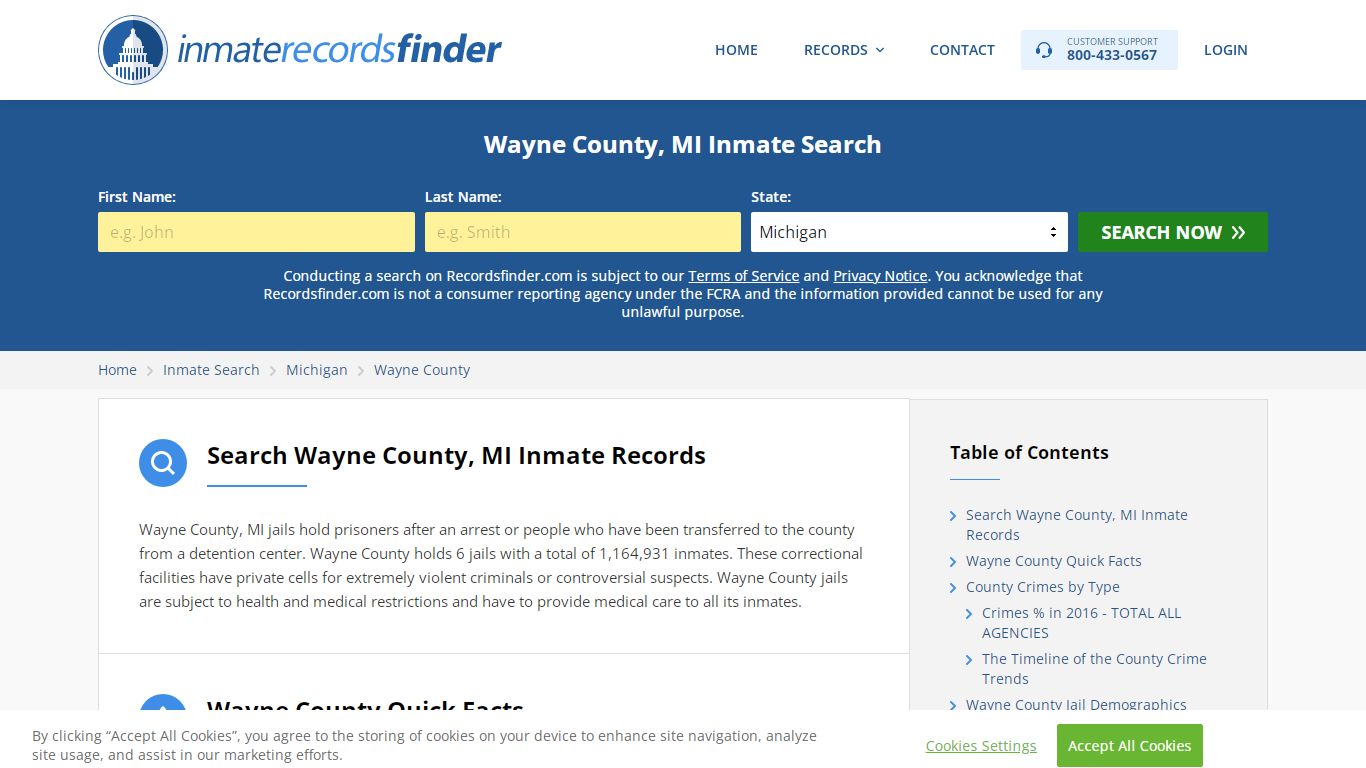 Wayne County, MI Inmate Lookup & Jail Records Online