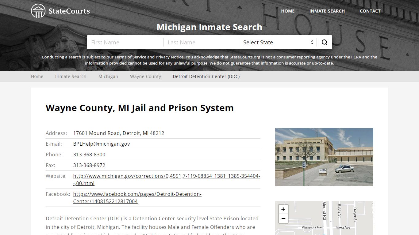 Wayne County, MI Jail and Prison System - statecourts.org