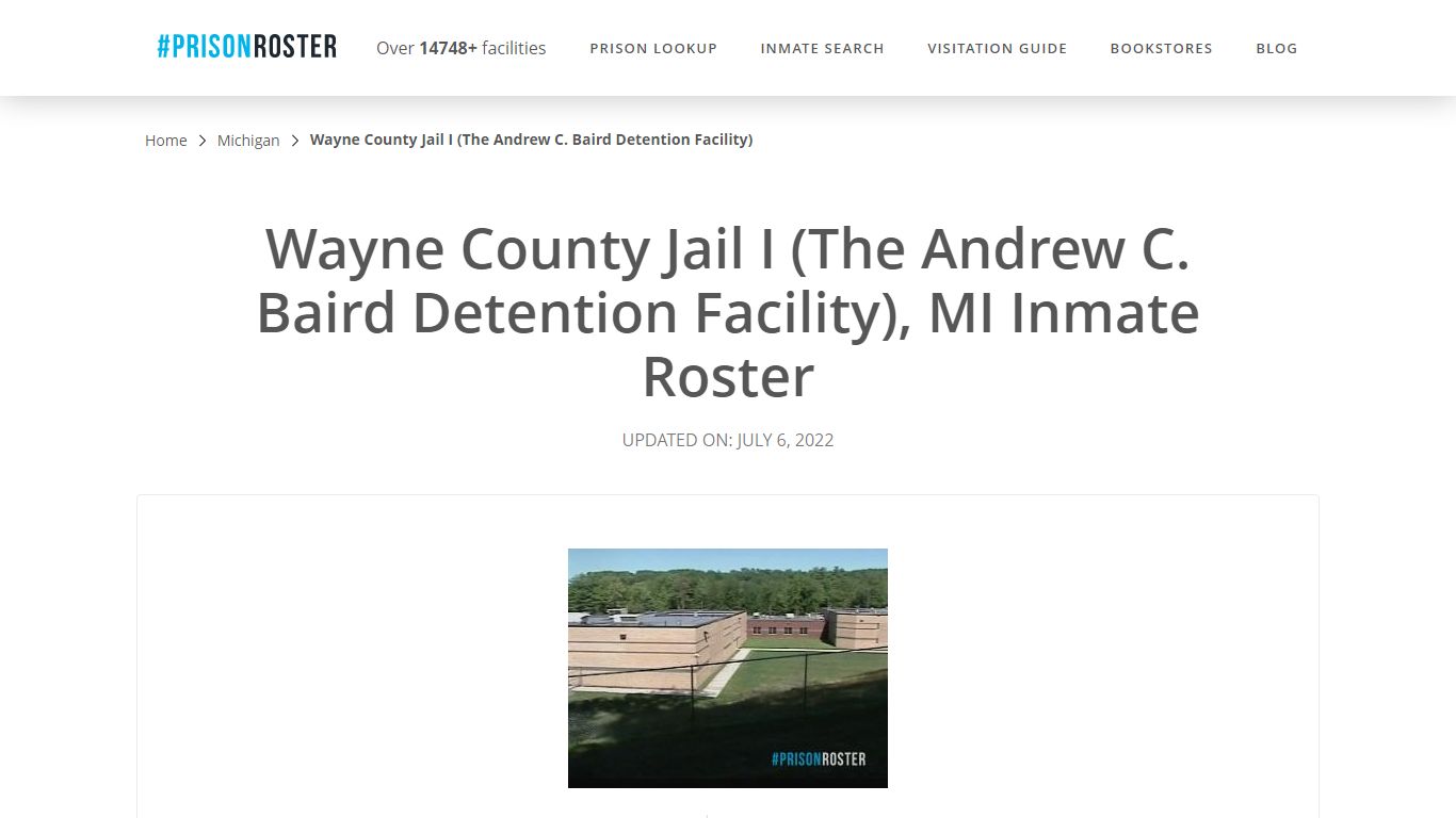 Wayne County Jail I (The Andrew C. Baird ... - Inmate Locator
